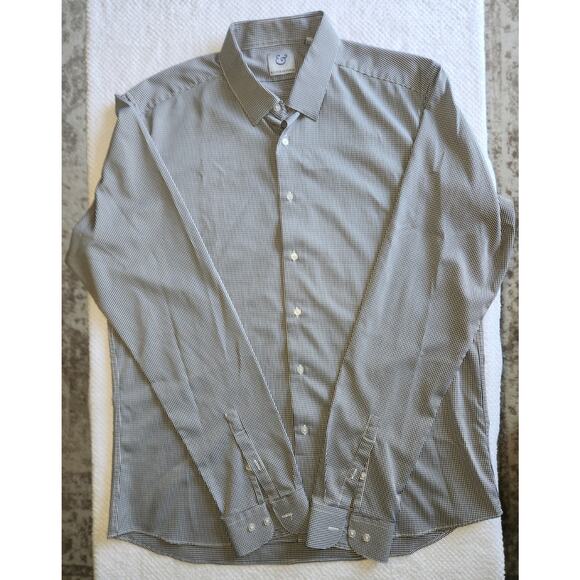 Kilburne Finch Slong Sleeve Button Down Checkered Men's Shirt Size 17.5 38/39 - Picture 1 of 11